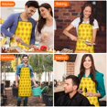 thumbnail image 7 of Yellow Sunflower Flower Pattern Apron-Garden Aprons for Women with Pockets-Cotton Linen Waterproof Kitchen Cooking Gardening Aprons Adjustable for Kitchen,Cooking,BBQ and Salon 33x27 Inch, 7 of 7