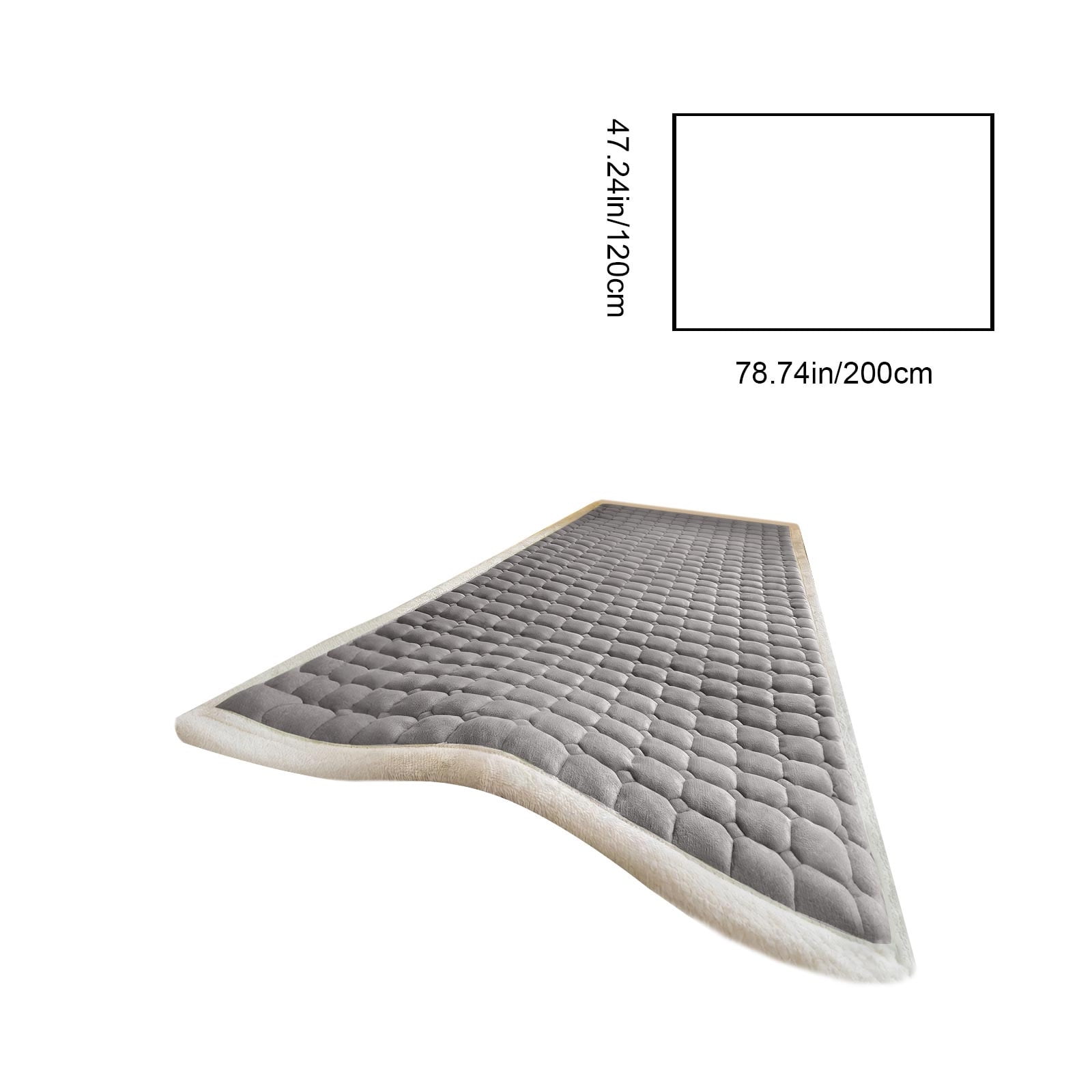 Tgbvmt Milk Velvet Mattress Pad Winter Antistatic 3-Layer Ergonomic Mattress Double Thickened Warm Mattress Pad for Student Dormitory Bunk Bed Single Size Floor Home Bedroom Sleep Rest Decor Favors