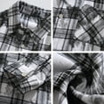 thumbnail image 4 of yoeyez Men's Plaid Button Down Shirts Long Sleeve Laple Shirt Business Checked Dress Shirts Modern Spring Work Jackets with Chest Pocket, 4 of 7
