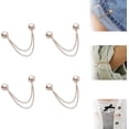 thumbnail image 1 of Multi-Function Magnetic Clothing Clips, 4 Pack Powerful Hijab Magnets with Chain, Multi-Purpose Magnetic Pinless Brooch, for Cardigan, Cuff Hem (Rose Red), 1 of 7