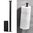 thumbnail image 1 of Kitchen Paper Towel Holder, Not Easy To Fall Off Paper Roll Holder Punch Free  For Hotels For Families Long Black, 1 of 8