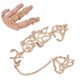 thumbnail image 4 of Anillos de cadena de nudillos anillos unidos de tamaño ajustable que combinan fácilmente Hoja de flores huecas con caja de embalaje para mujeres para decoración de manos Higoodz Otros, 4 of 8