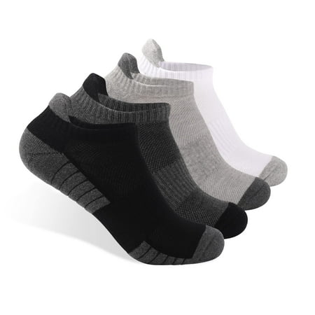 

TENNOLA 4 Pairs Ankle Athletic Running Socks Low Cut Wicking Sport Cushioned Tab Socks for Men and Women