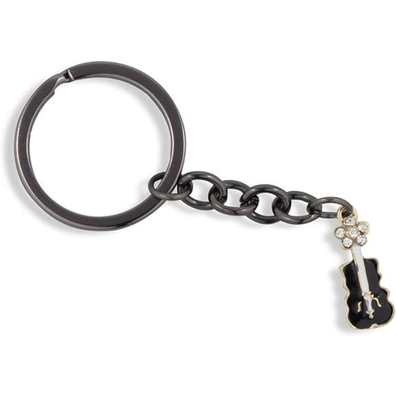 Emerald Park Jewelry Bass Cello Musical Instrument Black Charm Keychain