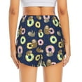 thumbnail image 3 of Picia Sloth with Donuts Pattern Women's 2 in 1 Athletic Running Shorts High Waisted Workout Casual Gym Sweat Shorts with Comfy Liner Zipper Pockets-X-Large, 3 of 9