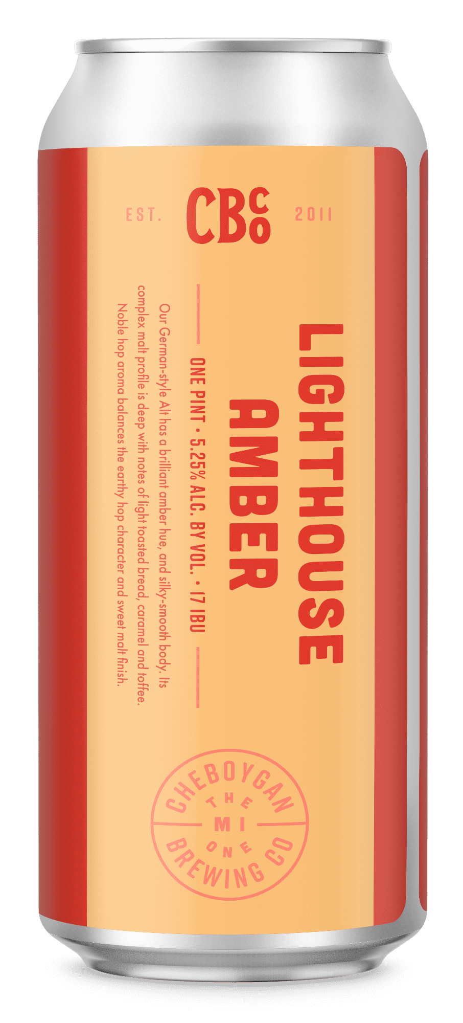 Cheboygan Brewing Company Lighthouse Amber Ale Beer, 4 Pack, 16 fl oz Cans