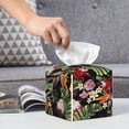 thumbnail image 6 of Naloa Watercolor Tropical Flowers Tissue Box CoverLeather Tissue Holder Square Facial Tissue Case Facial Paper Organizer Dispenser for Bathroom, Vanity Countertop, Tabletop, Car, 6 of 8