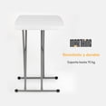 thumbnail image 4 of Mesa de Servicio Plegable Altura Adjustable 75x50cm Marthing Mesita Plegable, Uso Interior y Exterior Con 8 Elevaciones Multiusos Jardin Hogar Lavanderia Mini escritorio, Mesa Plegable Resistente, 4 of 8