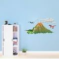 thumbnail image 2 of Cute Flying Dinosaurs Molten Volcano ArtWall Decal Decoration Joyful Cartoon Cartoon Animals Decorating Ideas for Child's Bedroom Size: 10 In(W) x 5 In(H), 2 of 5