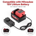 thumbnail image 5 of 2Pack 8.0Ah m18 Replacement Battery for Milwaukee 18V Lithium Battery 18 Volt with Charger Compatible with 48-11-1810 48-11-1820 48-11-1840 48-11-1850 48-11-1828 48-11-1860 Cordless Power Tools, 5 of 10