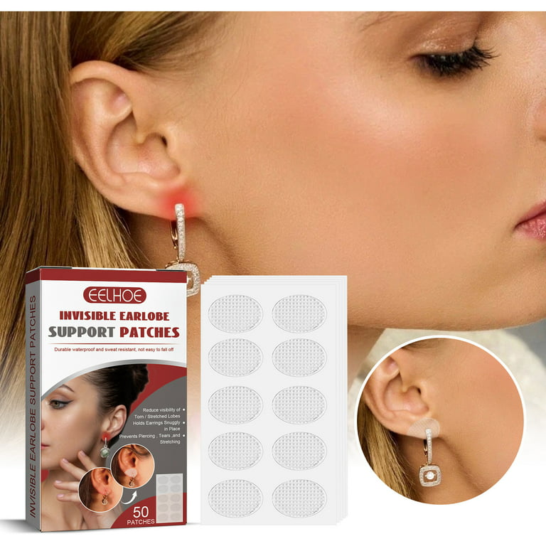YiFudd Invisible Earlobe Support Patches,Clear Earring Support