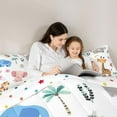 thumbnail image 5 of Feelyou Cute Giraffe Elephant Queen Comforter Set, Animal Bedding Comforter Set, 3pcs, 5 of 8