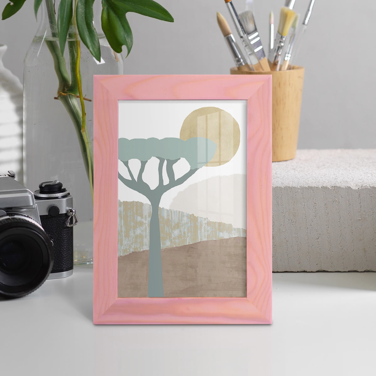 Ennerdale II - Framed Print w/glass - Sunset Pink