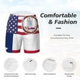 thumbnail image 3 of Mens Virginia Texas Flag Swimming Trunks with Compression Liner Beach Quick Dry Swim Shorts, 3 of 6