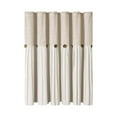 thumbnail image 2 of Cinvoph 36"x72" Button Patchwork Skirted Shower Curtain Decorative Button Cotton Bathroom Curtain, Stylish Shower Liner Decor for Home Bathroom, Brown, 2 of 6