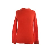 Tommy Hilfiger Poppy Red Textured Long-Sleeve Mock-Neck Sweater S