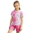 thumbnail image 3 of Weebloom Kids Boys Summer Athletic Outfit Girls Football Quick Drying Training Shirt Shorts Set Basketball Tracksuit Shorts T Shirt Sportsuit Boy Running Sports Clothes Set 9-10 Years Pink, 3 of 6