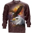 thumbnail image 1 of The Mountain Cotton Eagle & Clouds Design Adult Long Sleeve T-Shirt (Brown, 3XL), 1 of 2