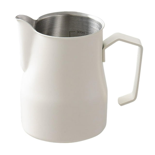 Jarra para espumar leche blueskypet Jarra de acero inoxidable para café expreso 350ml Beige