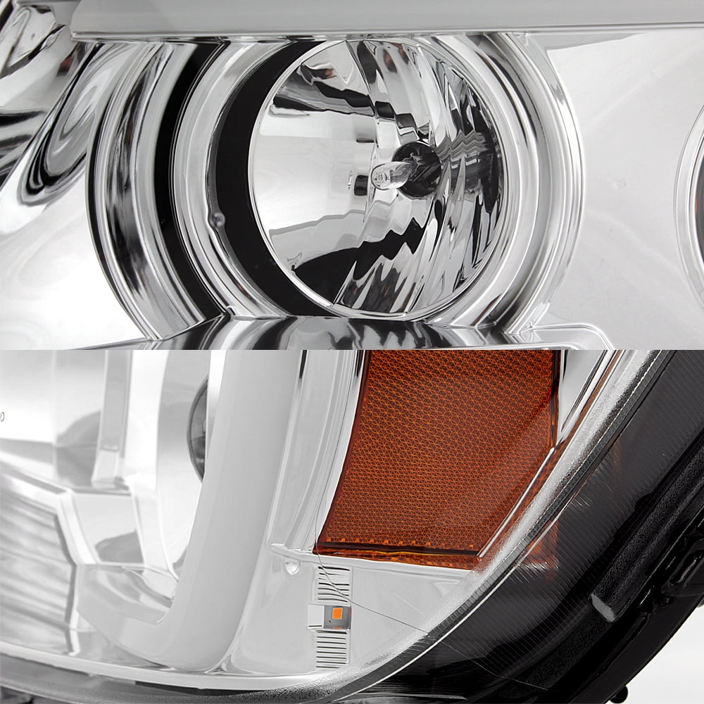 AKKON - For 2015-2022 Chevy Colorado Full LED Daytime Running Lamp Bar Projector Headlights Chrome Housing Clear Lens Set