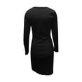 thumbnail image 6 of LYXSSBYX Womens Long Sleeve Dress Hot Sale Clearance Women Fashion Sexy Solid Color Hollow Out Long Sleeve Sheath Knee-Length Dress, 6 of 7