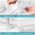 thumbnail image 3 of 4 Pack 2 Tier Bathroom Under Sink Organizers and Storage, Clear Kitchen Pantry Organization, Pull Out Medicine Cabinet Organizer with Movable Dividers, 3 of 8