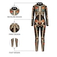 thumbnail image 7 of Womens Day Of The Dead Skeleton Jumpsuit Floral Print Long Sleeve For Halloween Party Cosplay, 7 of 7
