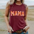 thumbnail image 2 of Dyegold Summer Tops for Women 2023, Womens Summer MAMA Letter Print Tank Tops Dressy Casual Fashion Blouses Shirts Tee Sleeveless Crewneck ​Tunic Tops, 2 of 6