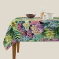 thumbnail image 5 of Zufioo Watercolor Blooming Cactus Print Square Decorative Tablecloth, Wrinkle-resistant, Waterproof and Oil-resistant Tablecloth Coffee Table Cloth, Suitable for Restaurants-54"x54", 5 of 8