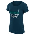 thumbnail image 2 of Women's G-III 4Her by Carl Banks  Navy Seattle Mariners Team Graphic Fitted T-Shirt, 2 of 3