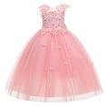 thumbnail image 4 of Robe Sans Manches en Dentelle Florale Vintage pour Filles, Robe de Soirée de Mariage, Robe de Danse Formelle, 4 of 7