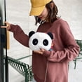 thumbnail image 1 of Bolso De Hombro Femenino Bonito bolso cruzado con diseño de panda de peluche para mujer y niña, bolsos de hombro con cadena (estilo 3), 1 of 5