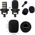 thumbnail image 2 of wqlpp-6 PCS Microphone Windscreen Black Foam Handheld Cover, Mic Covers for SM58, E835 by, 2 of 4