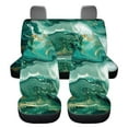 thumbnail image 6 of Jeiento Green Marble Print Car Seat Covers Full Set of 4 Car Front Rear Seat Covers Interior Auto Decoration High Bucket Seat Covers Back Seat Protector Car Accessory for SUV Truck Van, 6 of 7
