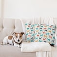 thumbnail image 4 of Ambesonne Colorful Throw Pillow Cover 2 Pack, Retro Dog, 16", Grey Red Teal, 4 of 5