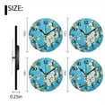 thumbnail image 2 of Battery Operated Analog Wall Clocks Non-Ticking Silent Modern Clock Decorative for Home,Office-Hand-Painted White Flowers On Cherry Tree Branches(14inch), 2 of 4
