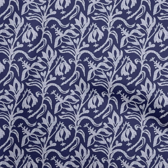 oneOone Cotton Cambric Navy Blue Fabric Block Craft Projects Decor Fabric Printed By The Yard 56 Inch Wide-X8