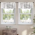 thumbnail image 2 of LALILO Kitchen Curtain Valance Bird Sketch Stress Coloring Rod Pocket Window Curtain 52"x 18" Set of 2, 2 of 5