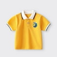 thumbnail image 2 of REDARER Kids Short Sleeve Polo Shirt, Soft Breathable Cotton Tee with Cute Print, A-Class Comfort Button Down Shirt for Boys and Girls,Size:5-6 Years, 2 of 3