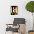 thumbnail image 2 of Art Deco Spy Modern Female Portrait Abstract Painting Artwork Framed Wall Art Print A4, 2 of 4