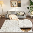 thumbnail image 5 of Bedroom Boho Rug 4x6 Khaki, Washable Area Rugs Non Slip, Ultra Soft Print Distressed Geometric Low-Pile Entry Throw Carpet for Bedroom Nursery Dorm Kitchen Decor, 5 of 5