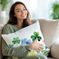 thumbnail image 3 of Decorative Throw Pillow Covers 20x20 Inch Set of 2 Green Blue Yellow Pink Plant Home Decor Pillow Cases for Couch, Watercolor Plant Cushion Case for Living Room Bedroom Bed Car Chair, 3 of 9