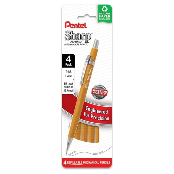 Sharp Mechanical Pencil, 4 Packs