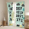 thumbnail image 3 of Homewish Cute Fox Owl Curtains Pack of 2 (42x84 Each),Educational Learning Curtains Blackout,26 Letters Aplhabet Bedroom Curtains For Kids,Ultra Soft Home Decor, 3 of 6