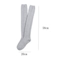 thumbnail image 4 of HNMKIU Elegant Lace Knit High Thigh Stockings for Women and Girls Long Warm Knee Socks Over The Knee Thermal Stockings Grey,One Size, 4 of 9