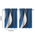 thumbnail image 4 of Marble Modern Geometric Flowers Abstract Kitchen Curtains - Vintage Tier Cafe Curtains for Bathroom Living RV Rod Pocket Window Drapes 36 Inch 2 Panels Set 28"x36" Window Treatment Tiers, 4 of 4