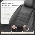 thumbnail image 5 of Coverado Luxury Leather Car Seat Covers Front Pair 2 Seats, Automotive Front and Rear Mesh Seat Covers for SUV Sedan Truck, Black, 5 of 6