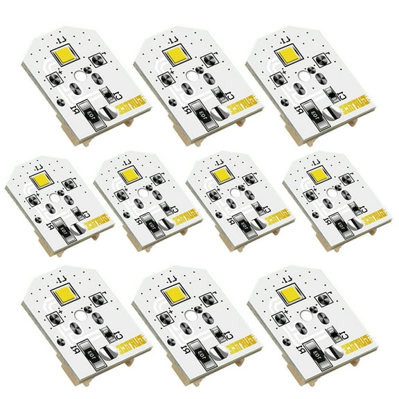 10 Pcs WR55X11132 WR55X25754 Refrigerator Light Replacement LED for GE Refrigerator WR55X30602 WR55X26486 PS4704284 3033142 EAP12172918 AP6261806 PS12172918 AP5646375, No-Include Plastic Cover