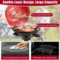 thumbnail image 2 of Topbuy Electric BBQ Grill Portable Standing Grill with Removable Non-Stick Warming Rack Adjustable Temperature 1600 Watts Grill for Indoor & Outdoor Use Red, 2 of 10