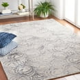 thumbnail image 2 of SAFAVIEH Jardin Thaddeus Leaves Area Rug, Ivory/Grey, 5' x 8', 2 of 8